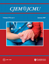 Canadian Journal of Emergency Medicine杂志封面